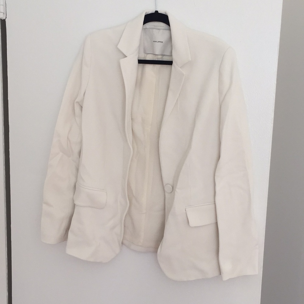 Adam Lippes Ivory Boxy Blazer